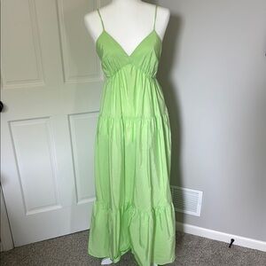 Elegant Lime Green Maxi Dress